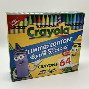 1 - 2025 Crayola Crayons Retired Colors / Limited Edition 64 Pack / W/ Sharpener